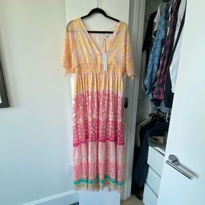 NWT House of Harlow Short Sleeve Maxi Dress